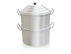 Chỏ xôi nhôm 2 tầng KIM HẰNG + vỉ hấp 24cm chính hãng bảo hành tại KIM HẰNG