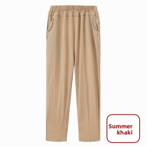 LANXINYU | Summer Lightweight Loose Pants for Women with Elastic Waist for Petite Elderly