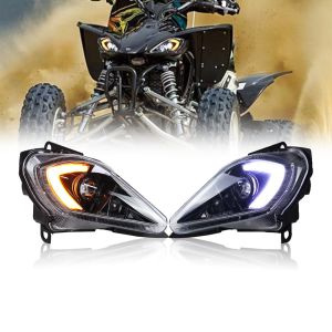 LED Headlights HI/Low Beam DRL Turn Signal Light for Yamaha YFZ 450 YFZ450R YFZ450X Wolverine 450 350 Raptor 700 2006-2020