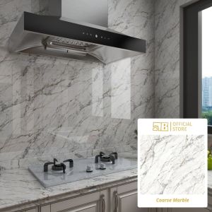 (13 Motif) Wallpaper Sticker Dapur/Kamar Mandi Glossy Anti Api 3m x 60cm Kompor Praktis by Bolong ID