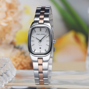 Jam tangan wanita bisnis kasual yang mewah Jonas Jasmin JJ-2290L Rantai Stainless Steel Free Box Garansi 1 tahun