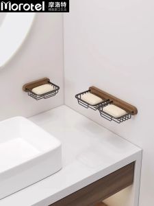 Giá Để Xà Phòng Bằng Gỗ Óc Chó Tự Nhiên Giá Để Đồ Vệ Sinh Phòng Tắm Không Cần Khoan Giá Để Xà Phòng Cho Bồn Rửa Mặt