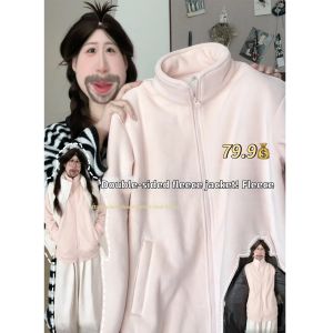 SUHUIQIAN | Fluffy Fleece Coat for Petite Women Extra Warm Winter Wear