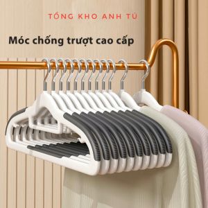 Set 10 Móc Treo Áo Chống Trượt Thiết Kế Điểm G Thông Minh Đầu Xoay 360 Độ Không Để Lại Dấu Vết