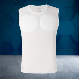 ชุดสูทแต่งงานไร้รอยต่อแบบใหม่เสื้อยืดเสื้อในกล้ามเนื้อปลอมสำหรับผู้ชายแผ่นรองไหล่แบบมองไม่เห็นกล้ามเนื้อหน้าอกปลอมสำหรับหน้าอกปลอม cos