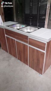 5ft Kitchen Sink Cabinet Walnut Color 554 / Maple 9554 B Furniture