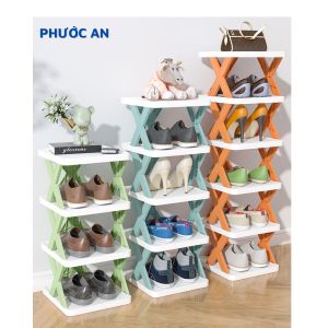 Kệ để giày dép nhựa cao cấp 5 tầng kệ đa năng decor trang trí dễ tháo lắp tiết kiệm diện tích