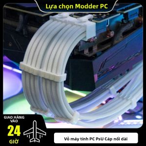Cáp Nguồn Mở Rộng PSU 18AWG 30CM 24pin ATX 4+4pin EPS 2 X 6+2pin PCI-E Bọc Lưới Cho Thiết Bị Máy Tính Màu Đen/trắng
