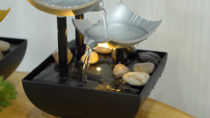 EN น้ำพุตกแต่งสำนักงาน น้ำตกในร่มสำหรับตกแต่งภายใน ตกแต่งบ้าน โต๊ะทำงาน เสริมฮวงจุ้ย น้ำพุจัดสวน