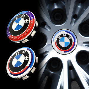 4Pcs BMW Wheel Hub Cover Logo Car Sticker BMW 50th Anniversary Decal 68mm ABS Material Wheel Hub Cover Car Logo Sticker Modification Decoration for 5 Series 3 Series X3 X5