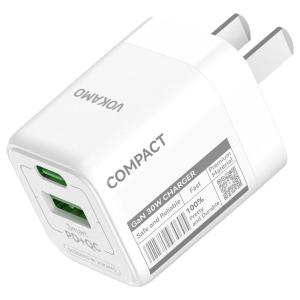 VOKAMO | Dual Port Fast Charging Head Type-C Plug GaN Charger Data Cable Set for iPhone