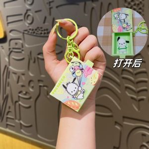 Creative Birthday Gift Cartoon Magic Box Keychain Couple Hanging Ornament Bag Accessory Car Key Chain ABS Material