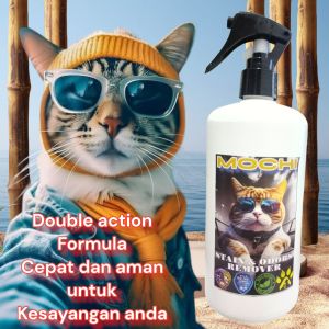 MOCHI 500ML TERMURAH SPRAY PENGHARUM KANDANG PENGHILANG BAU PESING LITTERBOX PUP MUNTAH ANTI VIRUS BAKTERIA JAMUR BAU KOTORAN KUCING ANJING MUSANG TUPAI KELINCI TERBAIK COD GRATIS ONGKIR TERLARIS TERMURAH TERBAIK