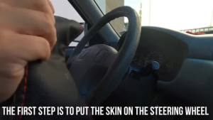 Anti-slip Soft Artificial Leather Car Steering Wheel Cover 38cm steering-wheel With Needles And Thread Auto Interior Accessories