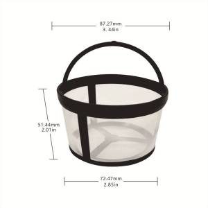 Coffee Filter Basket Stainless Steel Mesh Nylon Coffee Filter Machine Reusable Tea Coffee Filter Screen Coffee Accessories 2PCS