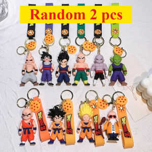 Bandai | Dragon Ball Keychain Z Son Goku Vegeta Piccolo for Backpack Keyring Dragon Ball Cosplay Action Figures for Fans