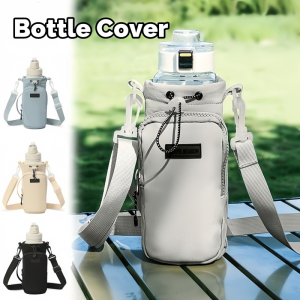 800-1000ML Water Bottle Bag with Strap Portable Holder Water Bottle Bag with Pocket Carrier Bag
