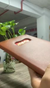Bìa da menu khoét khổ A5 đủ 04 màu cho cửa hàng nhà hàng khách sạn