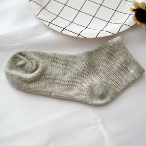 ถุงเท้าเด็กผ้าฝ้ายแท้ฤดูร้อน ถุงเท้าเด็กผู้ชายสั้น ถุงเท้าเด็กผู้หญิง ตาข่าย ถุงเท้าเด็ก เยาวชน วัสดุผ้าฝ้าย 97% โพลีโคลีน 3%