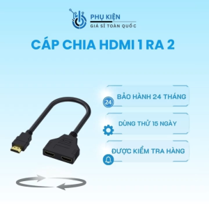 Cáp chia HDMI 1 ra 2 hỗ trợ truyền hình ảnh âm thanh tiện lợi kết nối song song màn hình