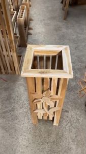 ที่เสียบร่ม ที่เสียบไม้กวาด ใส่ไม้กวาดได้มากกว่า30ด้าม (งานไม้สัก)