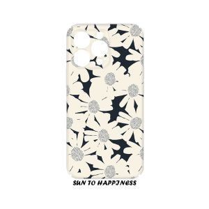 Retro Style Abstract Daisy Floral Illustration Phone Case for Apple 17PROMAX Frosted Full Protection Shell Korean Art Personality