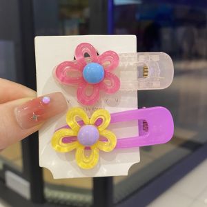 Girl Small Size Hair Clip for Broken Hair Plastic Does Not Hurt Hair Side Clip New Arrival Flower Hairpin Baby Kids Bangs Duckbill Clip