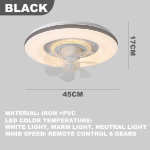 Silent fan ceiling lamp chandelier high brightness luxury ceiling lamp remote control adjustable color light and wind speed can be controlled separately