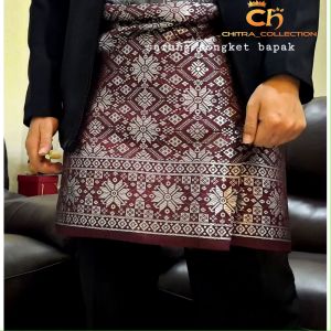 Sarung Songket Cowo Melayu Premium Hight Quality Elegan-Mewah Dan Berkelas