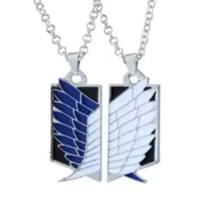 Anime Attack Keychain Titan Wings of Liberty Scouting Legion Cosplay Fans Pendant Necklace for Women Earrings Jewelry Gifts