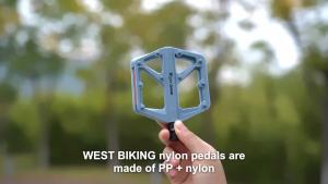 WEST BIKING Nylon Bicycle Pedals Mountain Road Bike Pedal DU Bearing Multicolor Widen Lightweight MTB Pedal Cycling Accessories