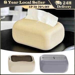 Silicone Tissue Box Kitchen Bathroom Home Office Storage Boxes Desktop Napkin Holder Dispenser Case
