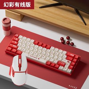 Bộ Bàn Phím Chuột AZZ AK680 Có Dây 68 Phím Cắm Nóng Nhỏ Di Động Cho Máy Tính Xách Tay Bàn Phím Cơ USB Có Hỗ Trợ Cơ Học