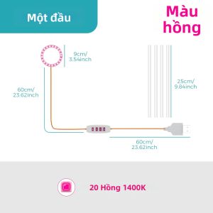 Đèn LED Trồng Cây USB 5V Đèn Trồng Cây Thủy Canh Toàn Phổ Có Hẹn Giờ Có Thể Điều Chỉnh Độ Sáng Cho Hoa Xương Rồng Tăng Trưởng Mọng Nước