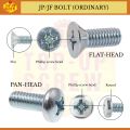 10pcs - 3mm Ordinary JP/JF Bolt (Phillip Panhead & Flathead Machine Screw). 