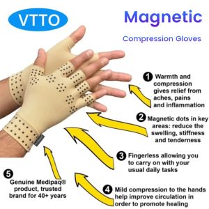 VTTO Magnetic Anti Arthritis Health Compression Therapy Gloves Rheumatoid Hand Pain Relief Hand Wrist Brace Corrector De Postura
