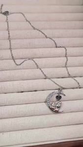 Mom Daughter Moon Pendant Necklace Love You Forever Heart Necklaces Mothers Day Jewelry Gifts