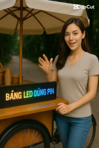 Bảng led dùng pin – Dễ dàng thay đổi nội dung và hiệu ứng bảng led qua điện thoại