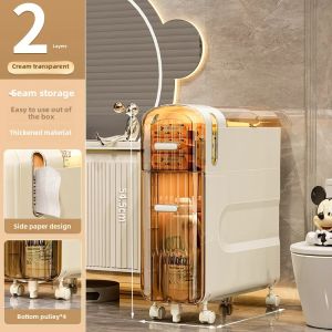 Bathroom Balcony Integrated Slot Cabinet Waterproof Narrow Cabinet Bathroom Washing Machine Narrow Storage Cabinet Kitchen Storage Rack