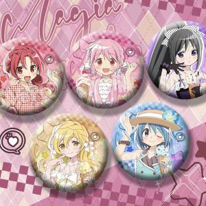 Magic Bé Gái Mio Ichika New Ice Cream Series Dual Flashing Mini Badge 58mm Anime Themed Collectible Pendants for Fans