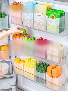 1/5PCS Set Refrigerator Side Door Storage Boxes Multifunctional Vegetable Fruit Separate Organizers