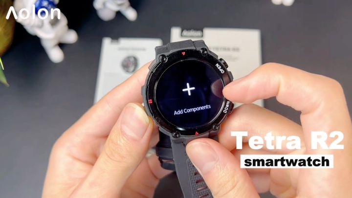Aolon Smartwatch Tetra R2 49.5mm Exercise Duration/Heart Rate/Blood Pressure/Calories/Custom Wallpaper Men Sport Fitness 400mAh Battery Smart watch Bluetooth Call IP67 Waterproof jam tangan Pria