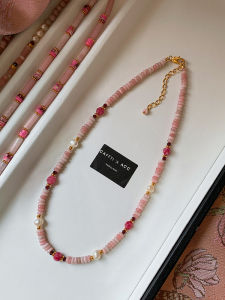 CAFFTI | Luxury Minimalist Freshwater Pearl Rose Quartz Necklace