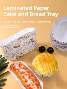 AMW | Non-Stick Baking Boat Paper Cup for Bread and Hot Dog Pineapple Buns
