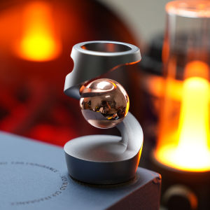 Desktop Suspension Rotate Gyro Decompression Relaxation Handy Gadget Decompression Fingertip Hand Turn Classy Toy Alloy Black Technology