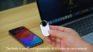 Bluetooth Tracker Tag Works with Find My APP (iOS Only) Key Finder and Item Locator for Luggage Backpack Suitcases Keys Bags Wallet Pets Locator Tracking Device for Home Outdoor Travel Hiking Replaceable Battery