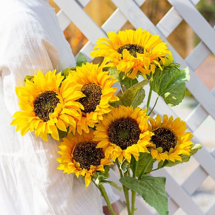 Sunflower Artificial Flower Home Living Room Country Style Tabletop ...