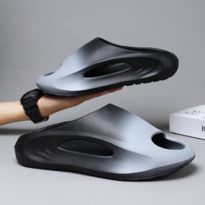 Mens Summer Outdoor Slippers Sports Wear-Resistant Anti-Slip Home Bathing Thick Bottom Casual Slip-On Shoes for Youth