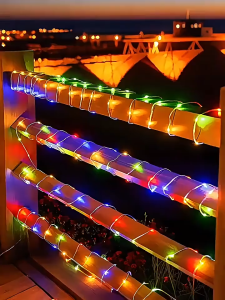AIMO LED Solar Fairy Lights Outdoor Upgraded Oversize Lamp Beads & Super Bright Solar String Lights Outoor 8 Modes Solar Lights for Garden Patio Decorations