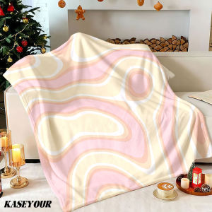Beast Kingdom | Pastel Wave Dream Winter Summer Flannel Blanket Throw Fleece Soft Fuzzy Plush Cozy Fleece Blankets for Sofa Ideal Gifts